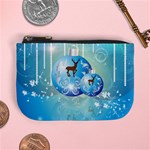 Wonderful Christmas Ball With Reindeer And Snowflakes Mini Coin Purses Front