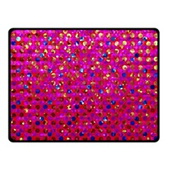 Polka Dot Sparkley Jewels 1 Double Sided Fleece Blanket (small)  by MedusArt