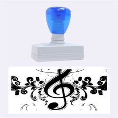 Music, Wonderful Clef With Floral Elements Rubber Stamps (large) by FantasyWorld7