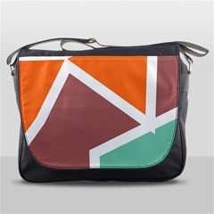 Misc Shapes In Retro Colors Messenger Bag by LalyLauraFLM