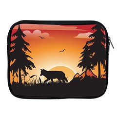 The Lonely Wolf In The Sunset Apple Ipad 2/3/4 Zipper Cases by FantasyWorld7