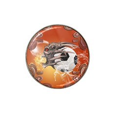 Soccer With Skull And Fire And Water Splash Hat Clip Ball Marker (4 Pack) by FantasyWorld7