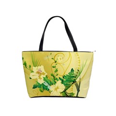 Wonderful Soft Yellow Flowers With Leaves Shoulder Handbags by FantasyWorld7