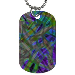 Colorful Abstract Stained Glass G301 Dog Tag (two Sides) by MedusArt