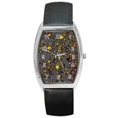 Sci Fi Fantasy Cosmos Yellow Barrel Metal Watches by ImpressiveMoments