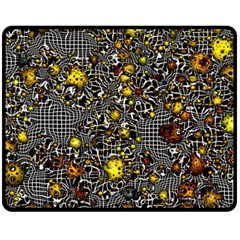 Sci Fi Fantasy Cosmos Yellow Fleece Blanket (medium)  by ImpressiveMoments