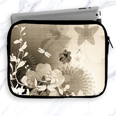 Vintage, Wonderful Flowers With Dragonflies Apple Ipad 2/3/4 Zipper Cases by FantasyWorld7