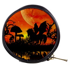 Beautiful Unicorn Silhouette In The Sunset Mini Makeup Bags by FantasyWorld7