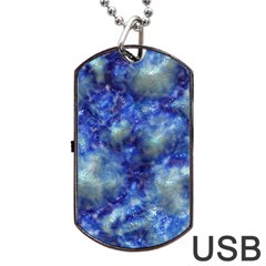 Alien Dna Blue Dog Tag Usb Flash (two Sides)  by ImpressiveMoments