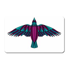 Stained Glass Bird Illustration  Magnet (rectangular) by carocollins