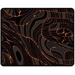 Retro Abstract Orange Black Fleece Blanket (Medium)  60 x50  Blanket Front