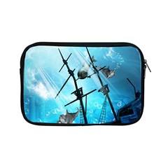 Awesome Ship Wreck With Dolphin And Light Effects Apple Ipad Mini Zipper Cases by FantasyWorld7