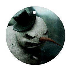 Snowmenornament Round Ornament (two Sides) by TheDean