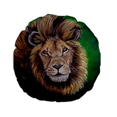 Lion Standard 15  Premium Round Cushions by ArtByThree