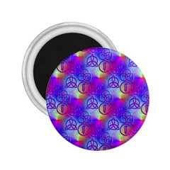 Rainbow Led Zeppelin Symbols 2 25  Button Magnet by SaraThePixelPixie