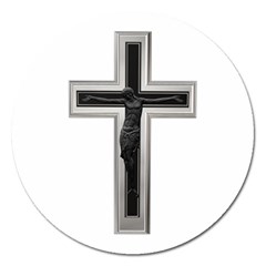 Christian Cross Magnet 5  (round) by igorsin