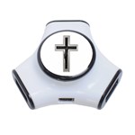 Christian cross 3-Port USB Hub Front