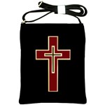 Red Christian cross Shoulder Sling Bag Front