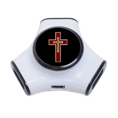 Red Christian Cross 3-port Usb Hub by igorsin