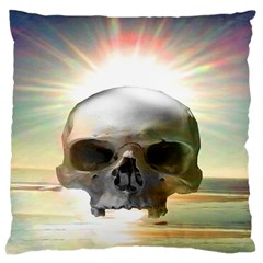 Skull Sunset Standard Flano Cushion Cases (one Side)  by icarusismartdesigns