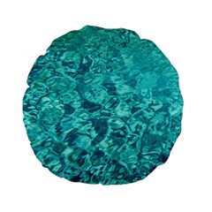 Turquoise Water Standard 15  Premium Flano Round Cushions by trendistuff