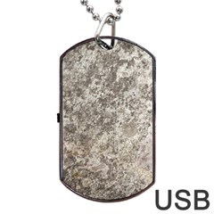 Weathered Grey Stone Dog Tag Usb Flash (one Side) by trendistuff