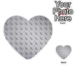 Diamond Plate Multi-purpose Cards (heart)  by trendistuff