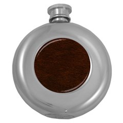 Reddish Brown Fur Round Hip Flask (5 Oz) by trendistuff