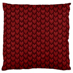 Red Reptile Skin Large Flano Cushion Cases (one Side)  by trendistuff