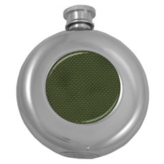 Green Reptile Skin Round Hip Flask (5 Oz) by trendistuff