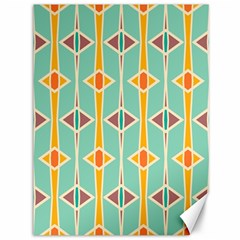 Rhombus Pattern In Retro Colors 			canvas 36  X 48  by LalyLauraFLM