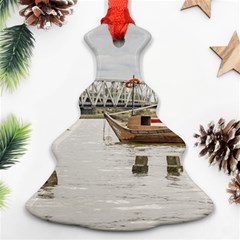 Boats At Santa Lucia River In Montevideo Uruguay Ornament (christmas Tree) by dflcprints