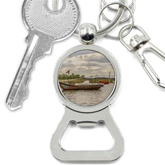 Fishing And Sailboats At Santa Lucia River In Montevideo Bottle Opener Key Chains by dflcprints