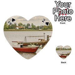 Santa Lucia River In Montevideo Uruguay Playing Cards 54 (heart)  by dflcprints