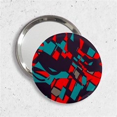 Red Blue Pieces			2 25  Handbag Mirror by LalyLauraFLM