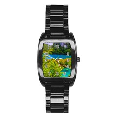 Plitvice, Croatia Stainless Steel Barrel Watch by trendistuff