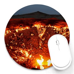 Door To Hell Round Mousepads by trendistuff