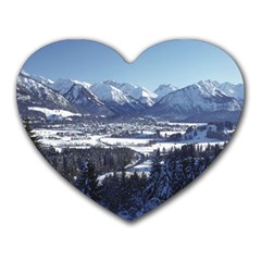 Snowy Mountains Heart Mousepads by trendistuff