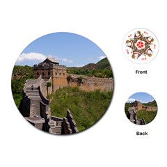 Great Wall Of China 3 Playing Cards (round)  by trendistuff