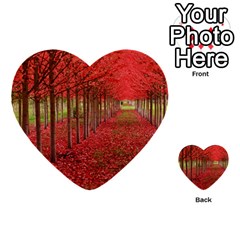 Avenue Of Trees Multi-purpose Cards (heart)  by trendistuff