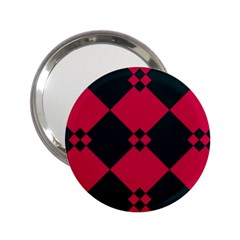 Black Pink Shapes Pattern			2 25  Handbag Mirror by LalyLauraFLM