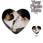 CALICO CAT AND WHITE KITTY Multi-purpose Cards (Heart)  Back 10