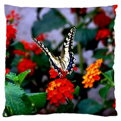 Butterfly Flowers 1 Standard Flano Cushion Cases (one Side)  by trendistuff