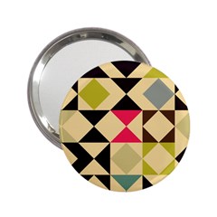 Rhombus And Triangles Pattern 2 25  Handbag Mirror by LalyLauraFLM