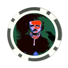 Edgar Allan Poe Pop Art  Poker Chip Card Guards (10 Pack)  by icarusismartdesigns