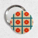 Shapes in squares pattern 			2.25  Handbag Mirror Front