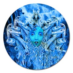 Medusa Metamorphosis Magnet 5  (round) by icarusismartdesigns