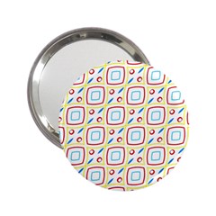 Squares Rhombus And Circles Pattern  			2 25  Handbag Mirror by LalyLauraFLM