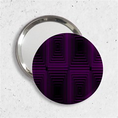 Purple Black Rectangles         			2 25  Handbag Mirror by LalyLauraFLM