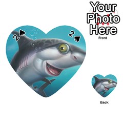 Sharky Playing Cards 54 (heart)  by WaltCurleeArt